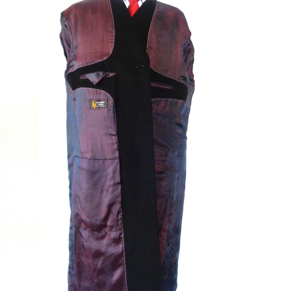 Riccardo Fazzi Black Cashmere Blend Mens Coat Size 46 - Picture 5 of 6